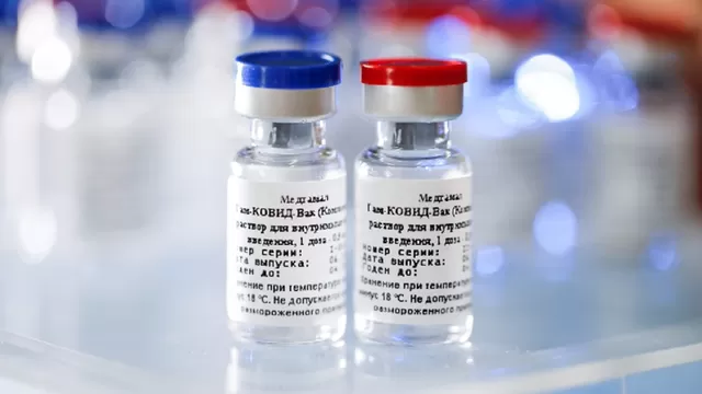 Vacuna rusa contra el COVID-19. Foto: AFP