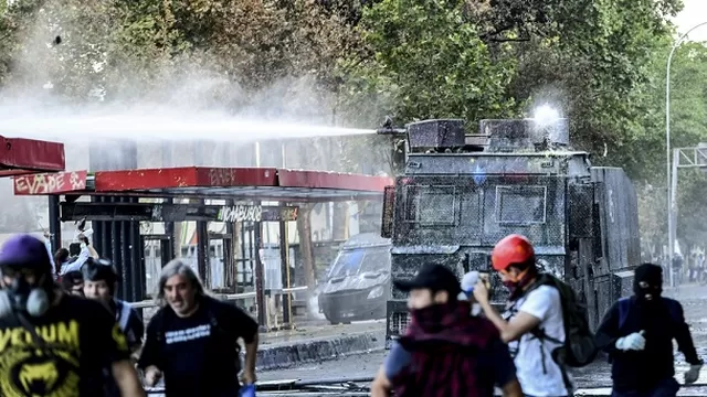 Protestas en Chile. Foto: AFP