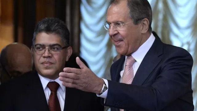 El ministro de Relaciones Exteriores de Venezuela, El&iacute;as Jaua, se reuni&oacute; en Mosc&uacute; con su colega ruso Sergu&eacute;i Lavrov. Foto: AFP