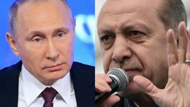 Vladimir Putin y Recep Tayyip Erdogan (Via: AFP)