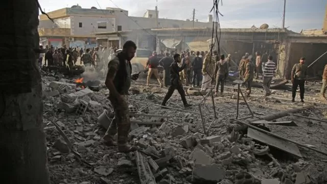 Trece civiles murieron y 20 resultaron heridos. Foto: AFP