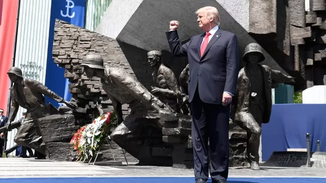 Donald Trump, presidente de Estados Unidos, en Polonia. Foto: AFP