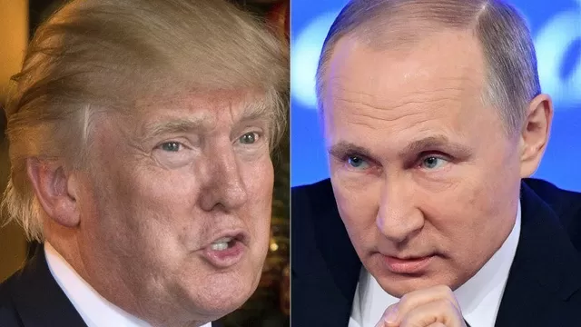 Presidentes Donald Trump (EE.UU.) y Vladimir Putin (Rusia). Foto: AFP