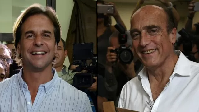 Daniel Martínez y Luis Lacalle disputarán presidencia de Uruguay en segunda vuelta. Foto: AFP
