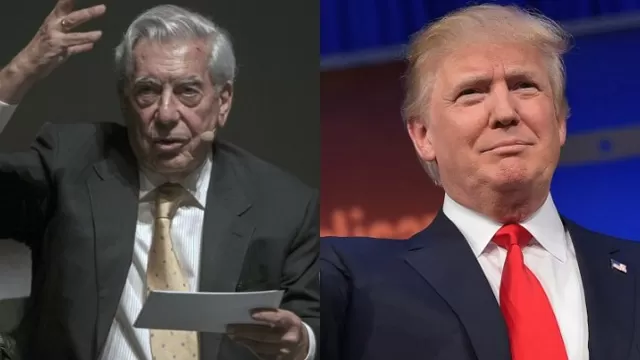 Mario Vargas Llosa y Donald Trump. (V&iacute;a: AFP)
