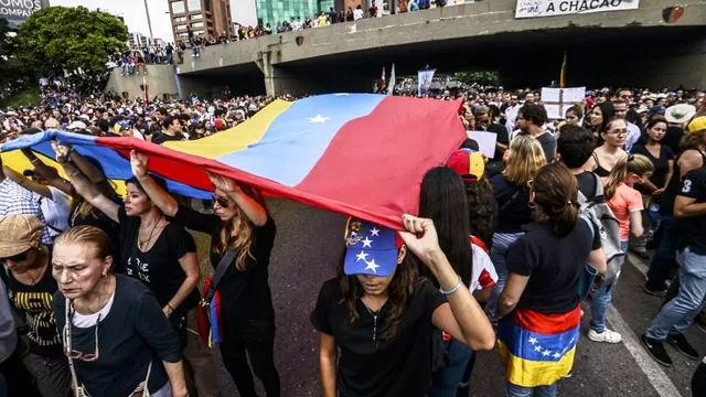 La &quot;marcha de los abuelos&quot; fue convocada en Venezuela. Foto: AFP