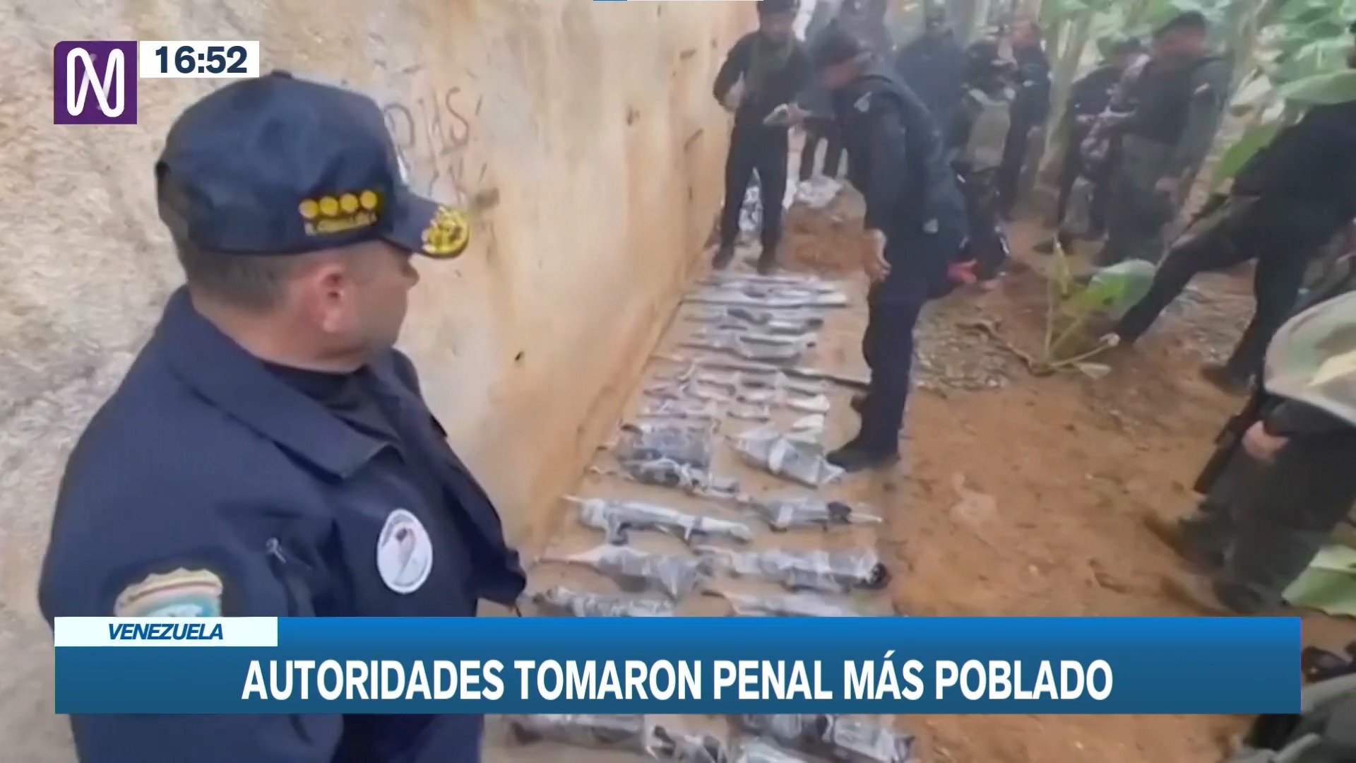 Armas halladas en el penal de Tocuyito de Venezuela - Foto: Canal N