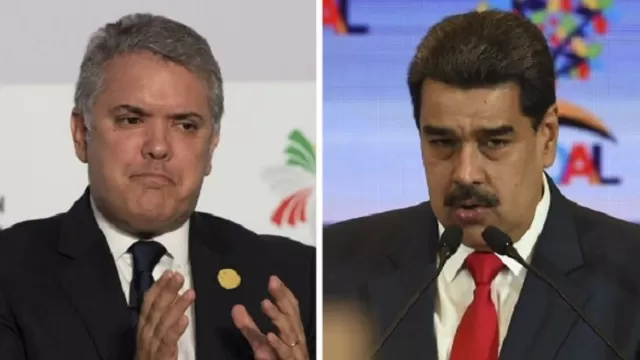 Iván Duque y Nicolás Maduro. Foto: AFP