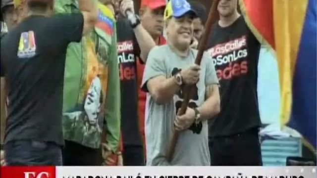 Venezuela: Maradona bailó en cierre de campaña de Maduro