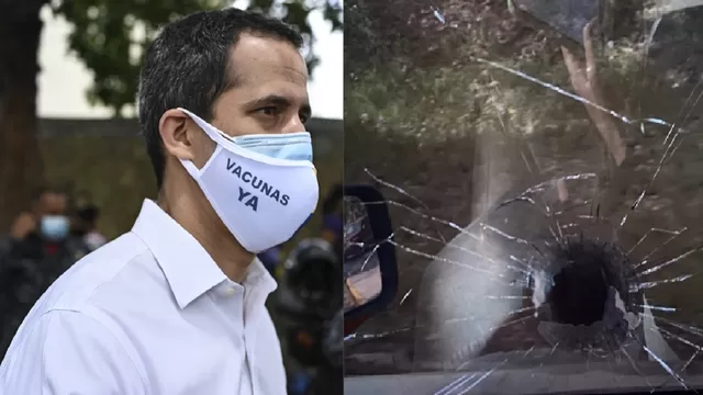 Venezuela: Oposición denuncia daños al auto de Juan Guaidó por "impactos de bala". Foto: Freddy Guevara
