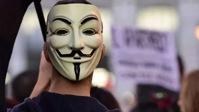Máscara de Anonymous, (Vía: AFP)