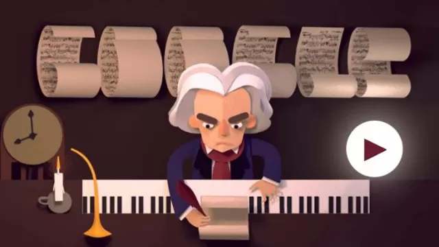 Google conmemora el 245 aniversario de Beethoven con este doodle