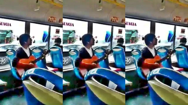 Facebook: músico callejero sorprende con su voz en buses de Lima