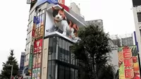 Facebook: Panel publicitario de un gato en 3D deja asombrados a transeúntes en Tokio