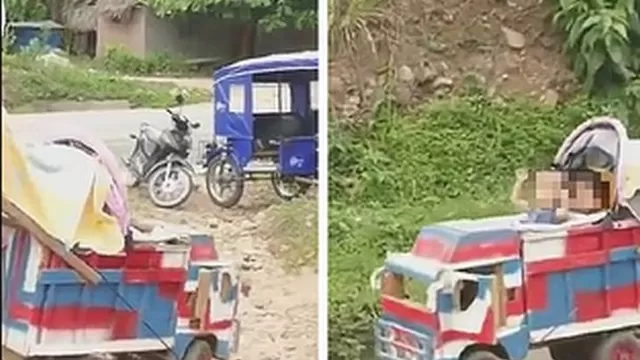 Facebook viral: papá construye impresionante coche para movilizar a sus bebés