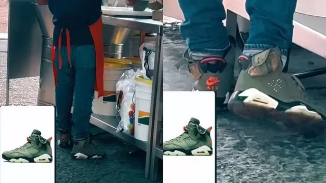 ¡Fruto de su esfuerzo! Un ambulante sorprende por usar zapatillas de más de 2 mil soles