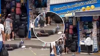 Hombre se hizo viral en TikTok por disfrutar de una película en la calle
