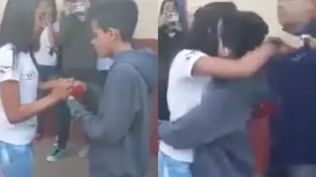 YouTube: colegiales demuestran su amor en patio de escuela hasta que un profesor arruina todo