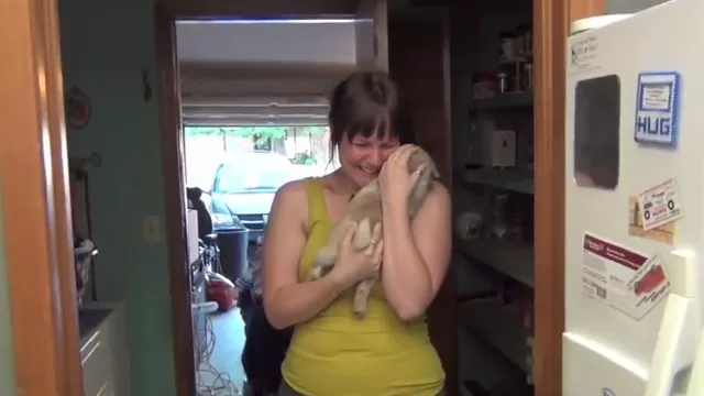 YouTube: sujeto sorprende a su chica con tierno cachorrito pug 