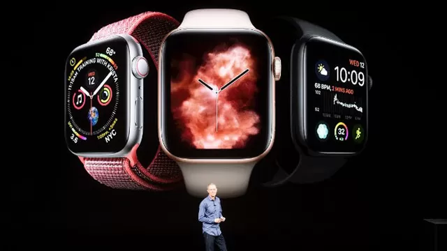 Apple presentó el Apple Watch Series 4 Foto: AFP