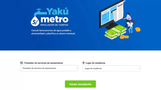 Yakúmetro es el aplicativo web que calcula la facturación mensual de agua. 
