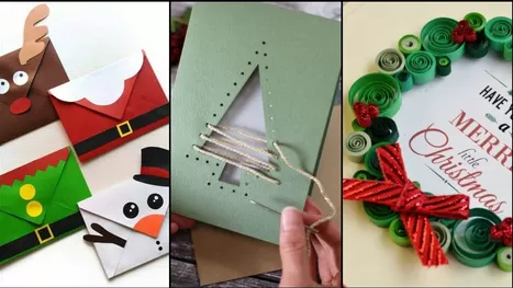 5 ideas creativas de tarjetas de Navidad hechas a mano