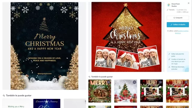 Personalizar tarjetas de Navidad para WhatsApp. (Captura: ÚtileInteresante.pe)